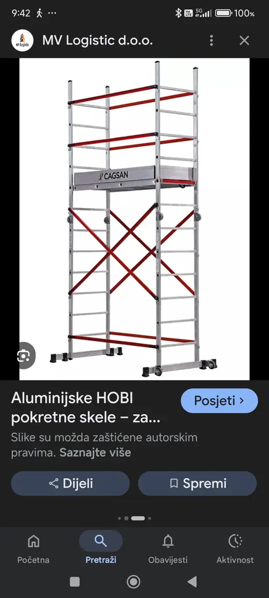 Ostalo Gradjevinska skela aluminijska CASAGAN